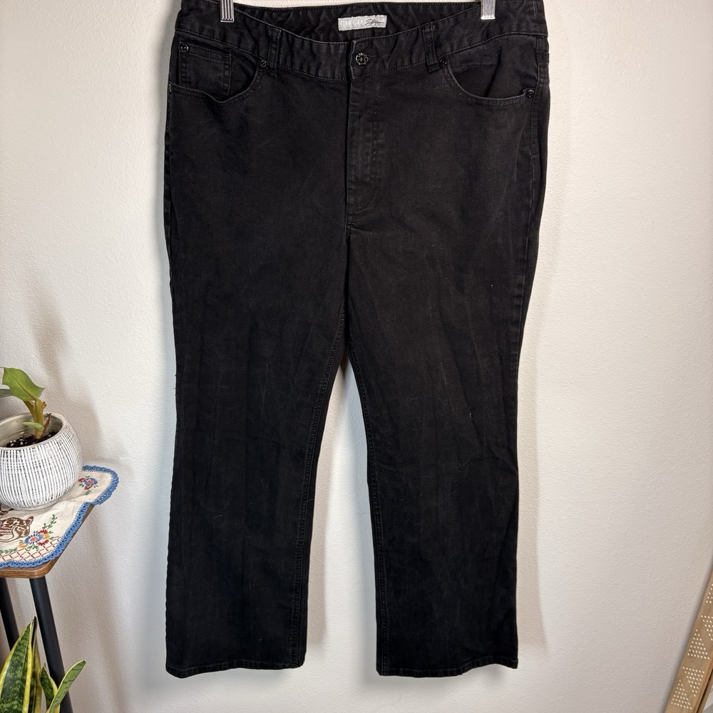 Chicos Women 16 (Chico's 3) Short Black Jeans Classic Cotton Blend